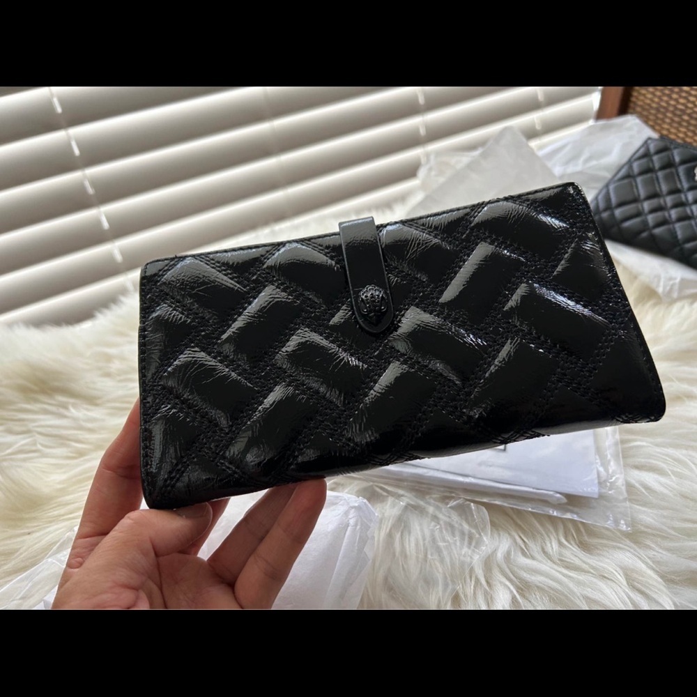 Kurt Geiger Quilted Wallet patent leather